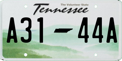 TN license plate A3144A