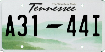 TN license plate A3144I