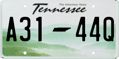TN license plate A3144Q