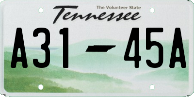 TN license plate A3145A