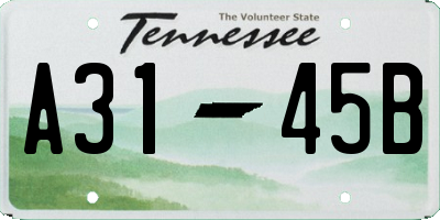 TN license plate A3145B