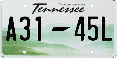 TN license plate A3145L