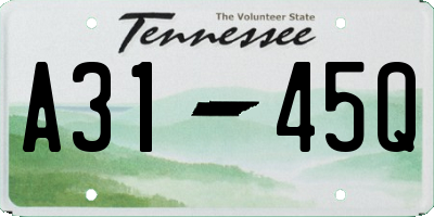 TN license plate A3145Q