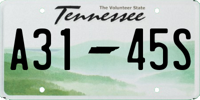 TN license plate A3145S