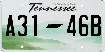 TN license plate A3146B