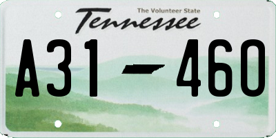 TN license plate A3146O