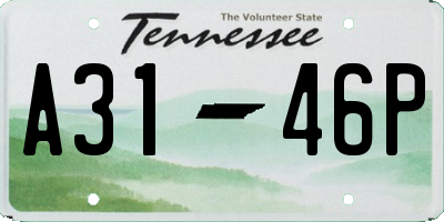 TN license plate A3146P