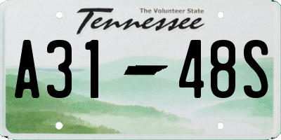 TN license plate A3148S