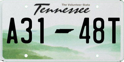 TN license plate A3148T