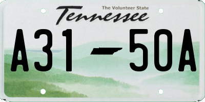TN license plate A3150A