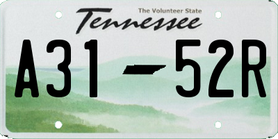 TN license plate A3152R