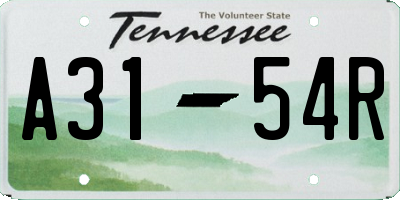 TN license plate A3154R