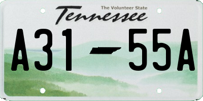TN license plate A3155A