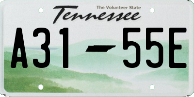 TN license plate A3155E