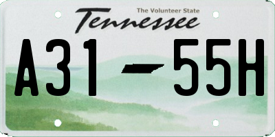 TN license plate A3155H