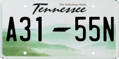 TN license plate A3155N