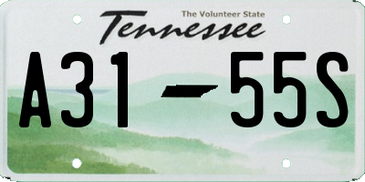 TN license plate A3155S