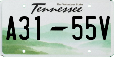 TN license plate A3155V