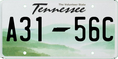TN license plate A3156C