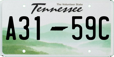TN license plate A3159C