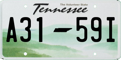 TN license plate A3159I