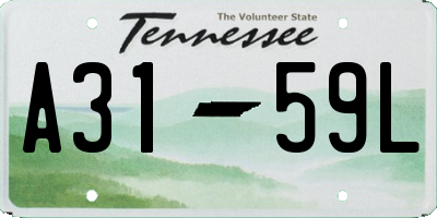 TN license plate A3159L