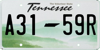 TN license plate A3159R
