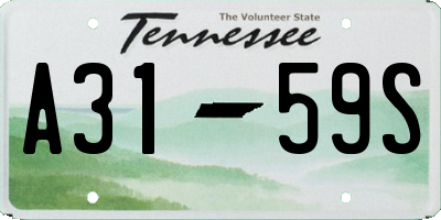 TN license plate A3159S
