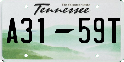 TN license plate A3159T