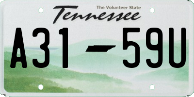 TN license plate A3159U