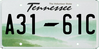 TN license plate A3161C