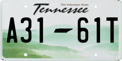 TN license plate A3161T