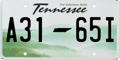 TN license plate A3165I