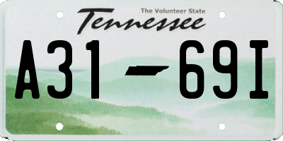 TN license plate A3169I