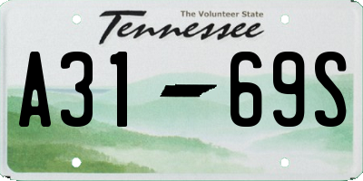 TN license plate A3169S