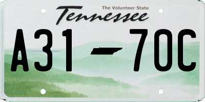 TN license plate A3170C