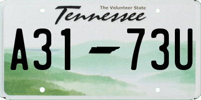 TN license plate A3173U