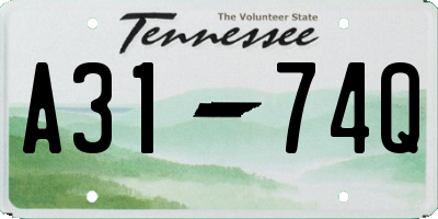 TN license plate A3174Q
