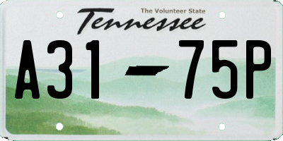 TN license plate A3175P