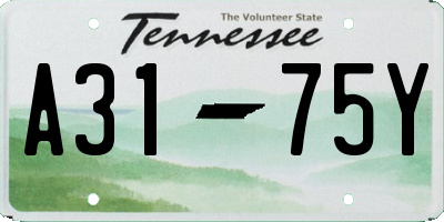 TN license plate A3175Y