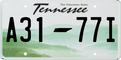 TN license plate A3177I