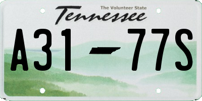 TN license plate A3177S