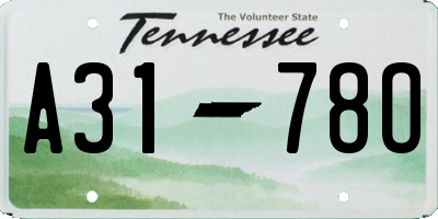 TN license plate A3178O
