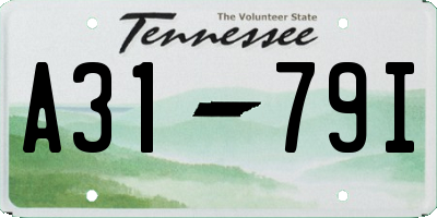 TN license plate A3179I