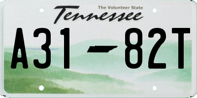 TN license plate A3182T