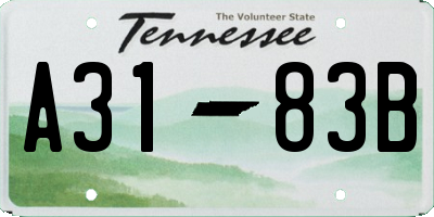 TN license plate A3183B