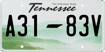 TN license plate A3183V