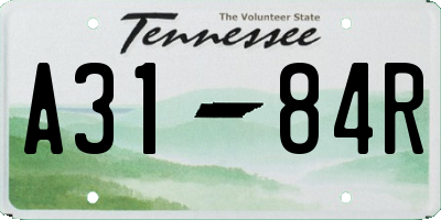 TN license plate A3184R
