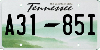 TN license plate A3185I