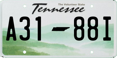 TN license plate A3188I
